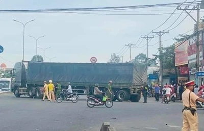 Hiện trường vụ tai nạn.