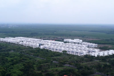 Toàn cảnh Dự án khu dân cư Tân Thịnh, nơi có hơn 680 căn biệt thự, nhà liền kề xây trái phép.