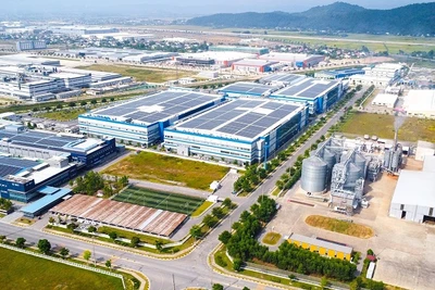 Một góc Khu công nghiệp VSIP Nghệ An 1. Ảnh: Thành Cường