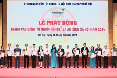 Lễ phát động Tháng cao điểm “Vì người nghèo” và an sinh xã hội Thành phố Hà Nội năm 2024.