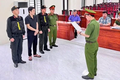 Phòng Cảnh sát Kinh tế, Công an tỉnh Hà Giang đọc lệnh bắt bị can đối với Lê Văn Toàn.