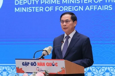 Phó Thủ tướng Chính phủ, Bộ trưởng Ngoại giao Bùi Thanh Sơn phát biểu tại hội nghị "Gặp gỡ Hàn Quốc".