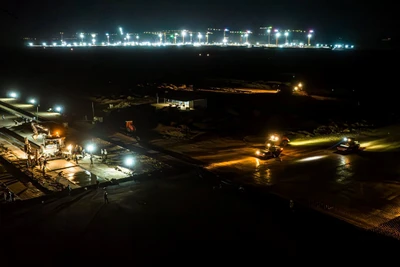 Công trường thi công xây dựng Cảng hàng không quốc tế Long Thành. 