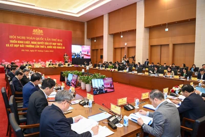 Quang cảnh Hội nghị toàn quốc lần thứ hai tại Nhà Quốc hội. Ảnh: DUY LINH