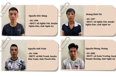 Các đối tượng của vụ án. (Ảnh Công an tỉnh)