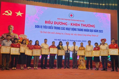 Hà Nội biểu dương, khen thưởng các tập thể, cá nhân tiêu biểu trong công tác vận động, hiến máu tình nguyện.