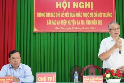 Lãnh đạo tỉnh Bến Tre chủ trì Hội nghị thông tin về kết quả khắc phục ô nhiễm môi trường tại bãi rác An Hiệp.