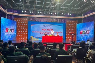 Hội nghị “Trao đổi kinh nghiệm, kỹ năng sáng tác tác phẩm báo chí về xây dựng Đảng năm 2024” ngày 1/4 tại Lào Cai.