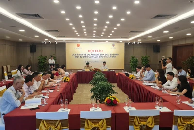 Quang cảnh Hội thảo Lấy ý kiến về Dự án Luật Sửa đổi, bổ sung một số điều của Luật Đấu giá tài sản.