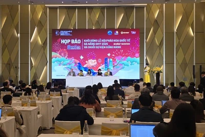Quang cảnh họp báo khởi động lễ hội pháo hoa Quốc tế Đà Nẵng 2025.