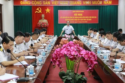 Đoàn công tác của Quân chủng Hải quân kiểm tra công tác chuẩn bị huấn luyện chiến sỹ mới tại Vùng 4.