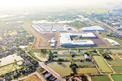 Khu công nghiệp Gián Khẩu, huyện Gia Viễn. (Ảnh Nhiên Chi) 