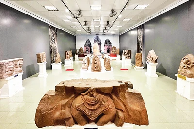 Không gian trưng bày, lưu giữ, bảo vệ các bảo vật quốc gia tại Bảo tàng Bình Ðịnh.