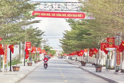 Ðường giao thông ở xã Yên Lâm, huyện Yên Mô. (Ảnh ANH TUẤN) 