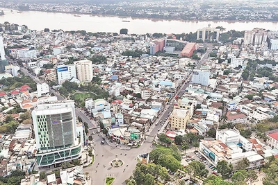 Một góc trung tâm đô thị Biên Hòa, tỉnh Ðồng Nai. 