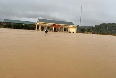 Mưa lũ gây ngập nặng tại huyện Lương Sơn, Hòa Bình hồi tháng 9 năm 2022.