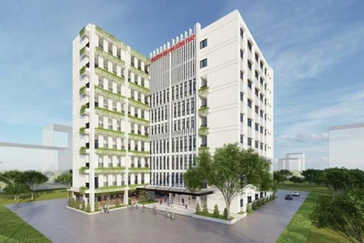 Phối cảnh Tòa Nhà Giảng đường và các phòng làm việc bộ môn Trường đại học Đồng Tháp.