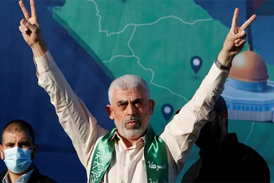 Tân thủ lĩnh chính trị của phong trào Hamas Yahya Sinwar. Ảnh chụp tại Gaza, ngày 24/5/2021. (Ảnh: Reuters)