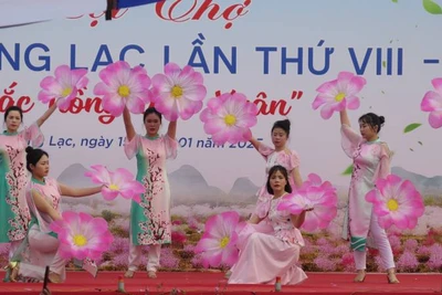 Khai mạc Hội chợ hoa đào xã Quảng Lạc, thành phố Lạng Sơn (Lạng Sơn) lần thứ 8.