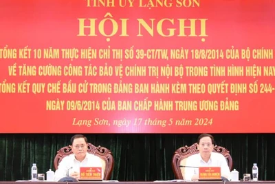 Lãnh đạo Ban thường vụ Tỉnh ủy Lạng Sơn chủ trì Hội nghị tổng kết 10 năm thực hiện Chỉ thị số 29 của Bộ Chính trị.