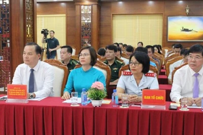 Các đại biểu tham dự cuộc thi trực tuyến: “Tìm hiểu chính sách pháp luật, về phòng chống tham nhũng, tiêu cực".