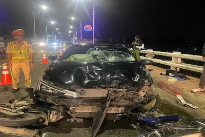 Hiện trường vụ tai nạn.