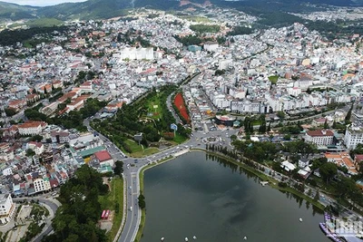 Một góc trung tâm thành phố Đà Lạt, tỉnh Lâm Đồng.