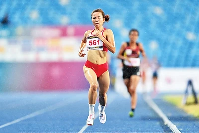  Nguyễn Thị Oanh được kỳ vọng đổi mầu huy chương tại ASIAD tới. Ảnh Tiến Tuấn