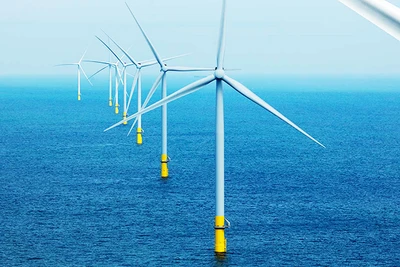 Một mạng lưới điện gió của Đức ở Biển Bắc. Ảnh: STATE OF GREEN