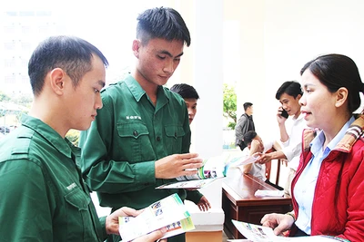 Tư vấn học nghề cho quân nhân xuất ngũ.