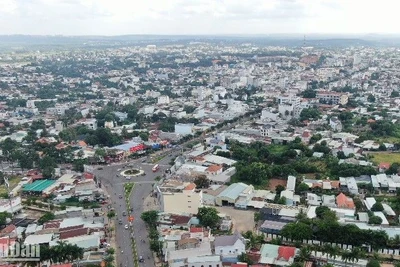 Một góc trung tâm tỉnh lỵ Bình Phước.