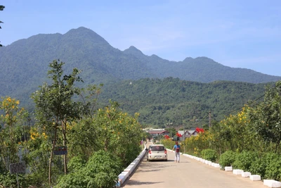 Một góc xã nông thôn mới Vân Hòa, huyện Ba Vì, thành phố Hà Nội.