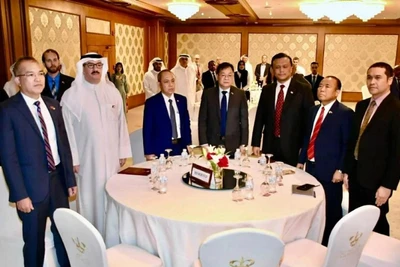 Các đại biểu tham dự Lễ kỷ niệm 30 năm ký Hiệp định Thương mại Việt Nam-Kuwait (Ảnh: Đại sứ quán Việt Nam tại Kuwait)