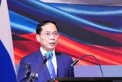 Phó Thủ tướng, Bộ trưởng Ngoại giao Bùi Thanh Sơn phát biểu tại lễ kỷ niệm