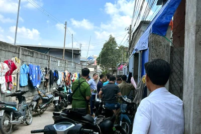 Công an thành phố Biên Hòa đến khu vực hiện trường.