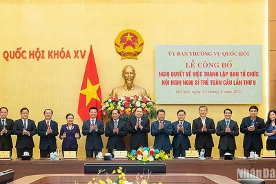 Lễ ra mắt Ban tổ chức Hội nghị Nghị sĩ trẻ toàn cầu lần thứ 9.