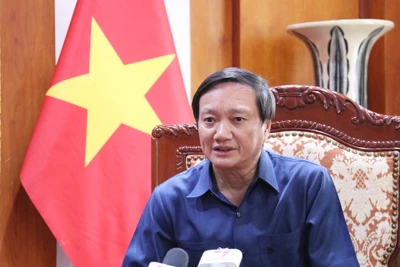 Đại sứ Việt Nam tại Lào Nguyễn Bá Hùng. (Ảnh: Trịnh Dũng)