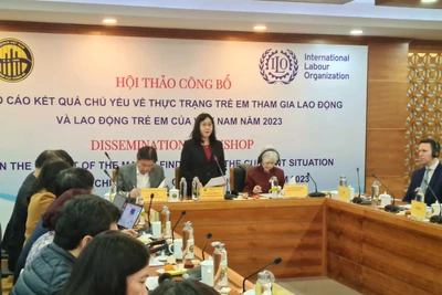 Hội thảo công bố kết quả điều tra về thực trạng trẻ em tham gia lao động và lao động trẻ em Việt Nam năm 2023.