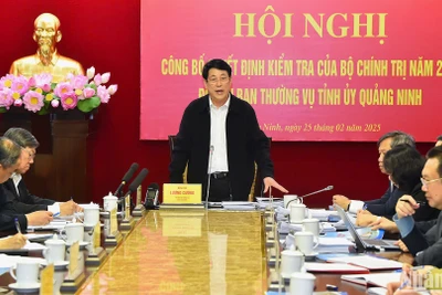 Chủ tịch nước Lương Cường chủ trì hội nghị công bố quyết định kiểm tra đối với Ban Thường vụ Tỉnh ủy Quảng Ninh.