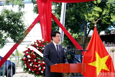 Chủ tịch nước Lương Cường phát biểu tại buổi lễ.