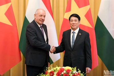 Chủ tịch nước Lương Cường hội đàm với Tổng thống Hungary Sulyok Tamás.