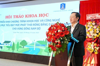 Bộ trưởng Khoa học và Công nghệ Huỳnh Thành Đạt phát biểu tại Hội thảo.