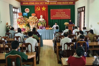  Quang cảnh buổi Tọa đàm kỷ niệm 93 năm ngày truyền thống Dân vận của Đảng (15/10/1930 - 15/10/2023) do Ban Dân vận Tỉnh ủy Đắk Nông tổ chức 