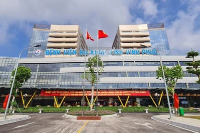 Bệnh viện đa khoa tỉnh Vĩnh Phúc được xây dựng hiện đại.