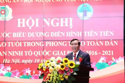 Đồng chí Nguyễn Thanh Bình, Chủ tịch Hội Người cao tuổi Việt Nam phát biểu khai mạc Hội nghị. 