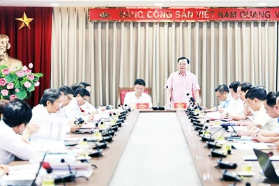 Ban Chỉ đạo xây dựng dự thảo Luật Thủ đô (sửa đổi) Thành ủy Hà Nội làm việc với Ban soạn thảo và Tổ biên tập xây dựng dự án Luật Thủ đô (sửa đổi). 