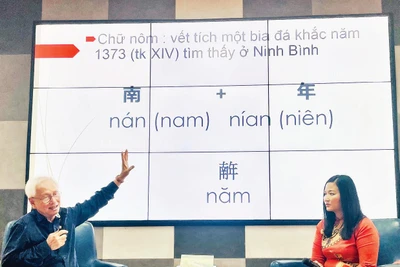 Tiến sĩ Vĩnh Ðào trình bày về hành trình phát triển của tiếng Việt từ xưa đến nay. 