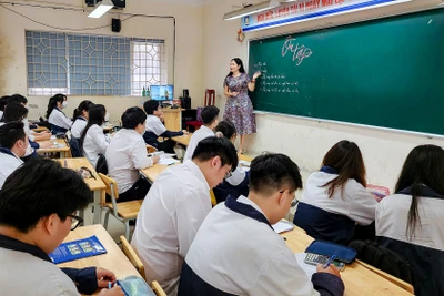 Giờ ôn tập tại Trường THPT Nguyễn Gia Thiều, quận Long Biên, Hà Nội. 