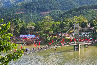 Bản Mạ, một điểm du lịch cộng đồng mang đậm bản sắc văn hóa Thái ở thị trấn Thường Xuân.