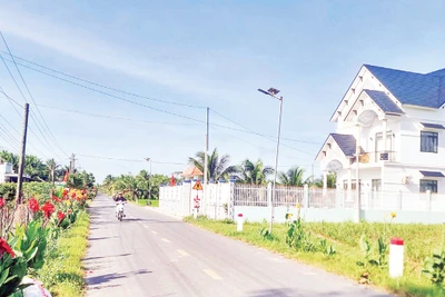 Xã An toàn khu Trung Hiệp, huyện Vũng Liêm (cũ), tỉnh Vĩnh Long. (Ảnh BÁ DŨNG)